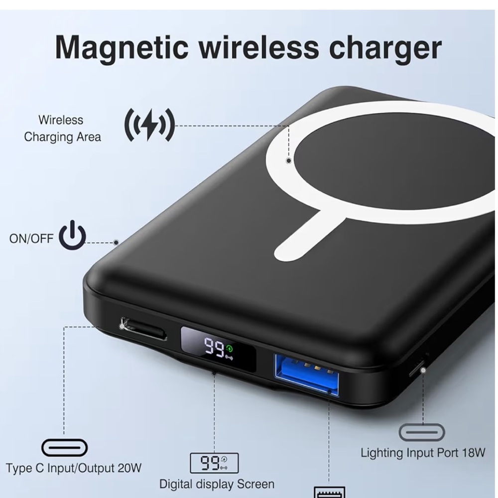 Mag-safe Portable charger - Picture 3 of 8